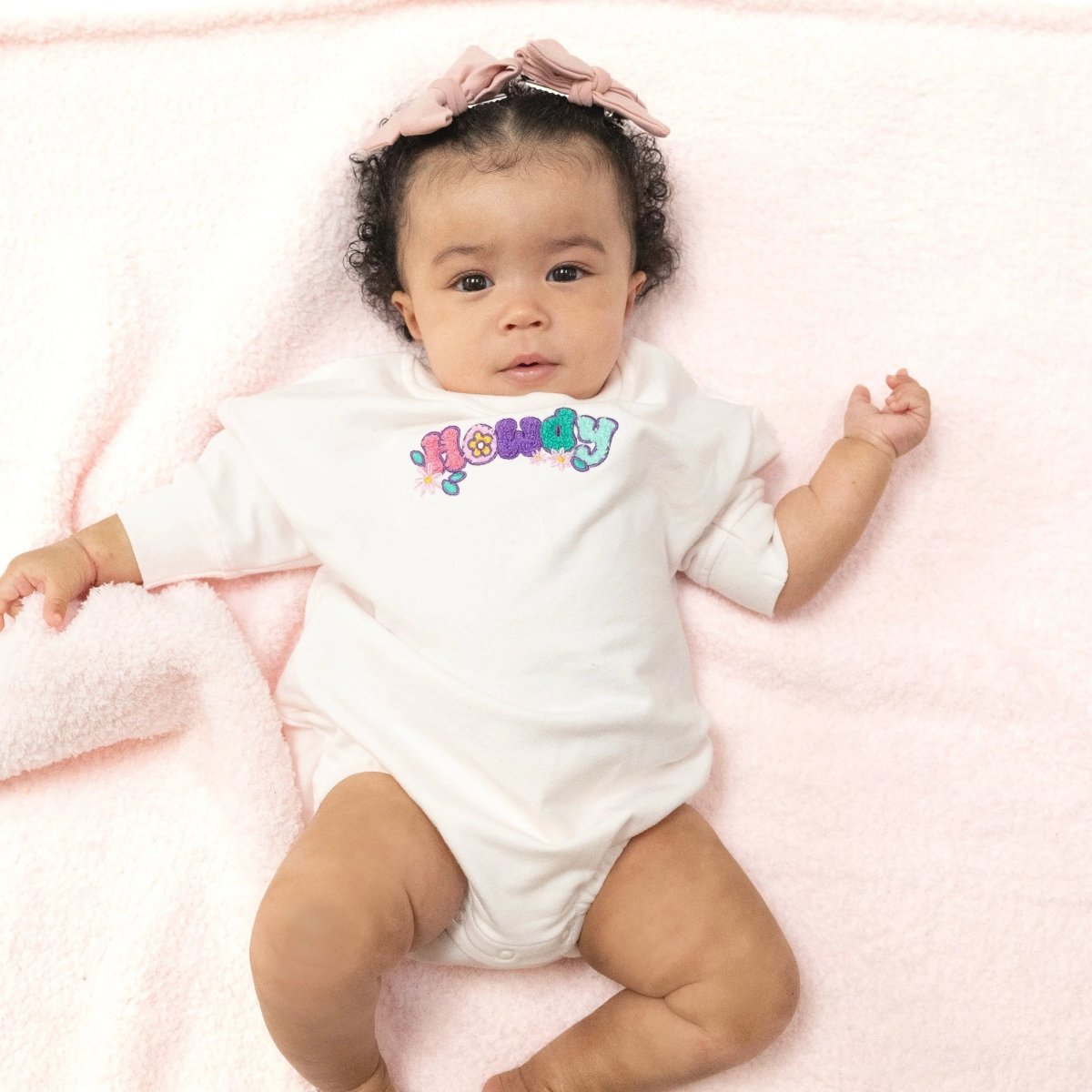 Angel Dear Angel Dear French Terry Bubble Sweatshirt Chenille Patch - Everetts Place Boutique - 