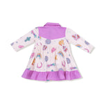 Angel Dear Angel Dear Long Sleeve Cowboy Bodysuit Dress Baby Girls - Everetts Place Boutique - 