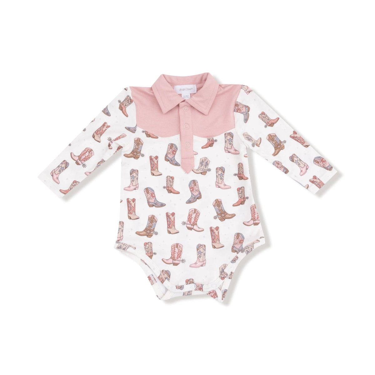 Angel Dear Angel Dear Long Sleeve Cowgirl Bodysuit For Babies - Everetts Place Boutique - 