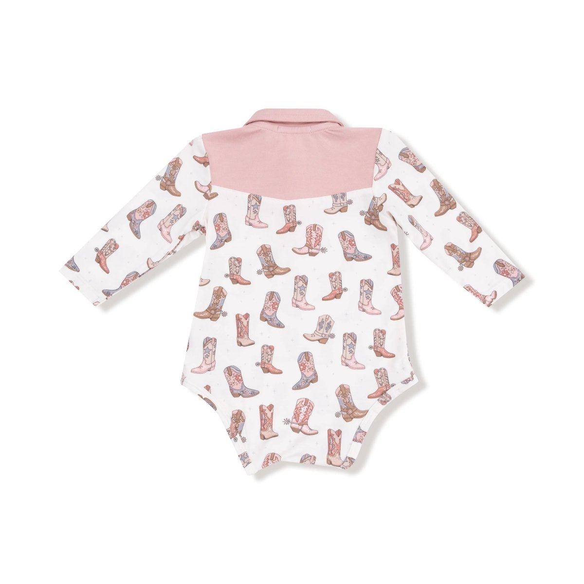 Angel Dear Angel Dear Long Sleeve Cowgirl Bodysuit For Babies - Everetts Place Boutique - 