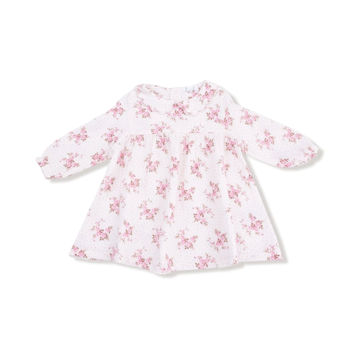 Angel Dear Angel Dear Long Sleeve Petal Collar Dress And Leggings Set - Everetts Place Boutique - 