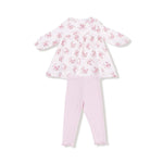 Angel Dear Angel Dear Long Sleeve Petal Collar Dress And Leggings Set - Everetts Place Boutique - 