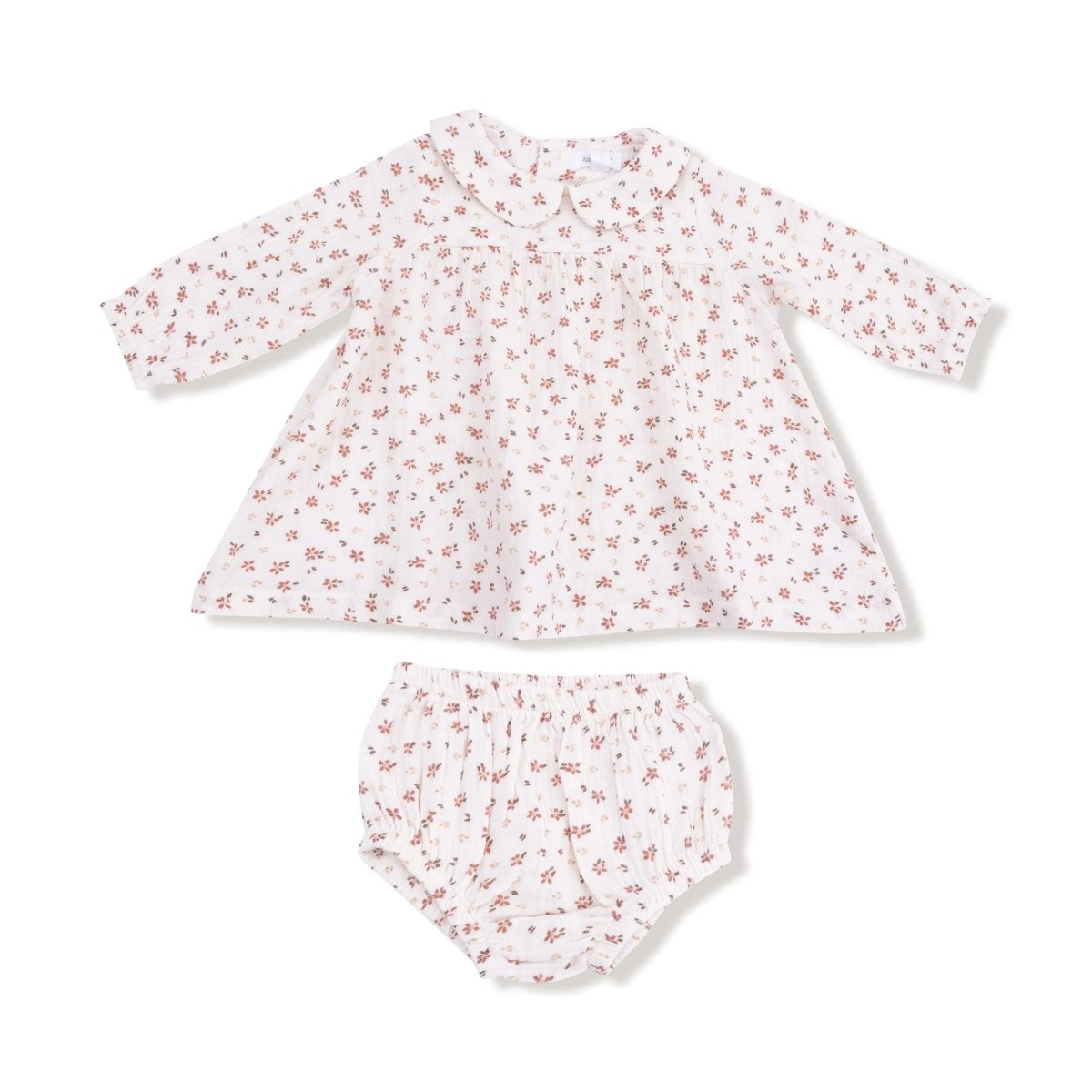 Angel Dear Angel Dear Long Sleeve Peter Pan Collar Dress Diaper Cover - Everetts Place Boutique - 