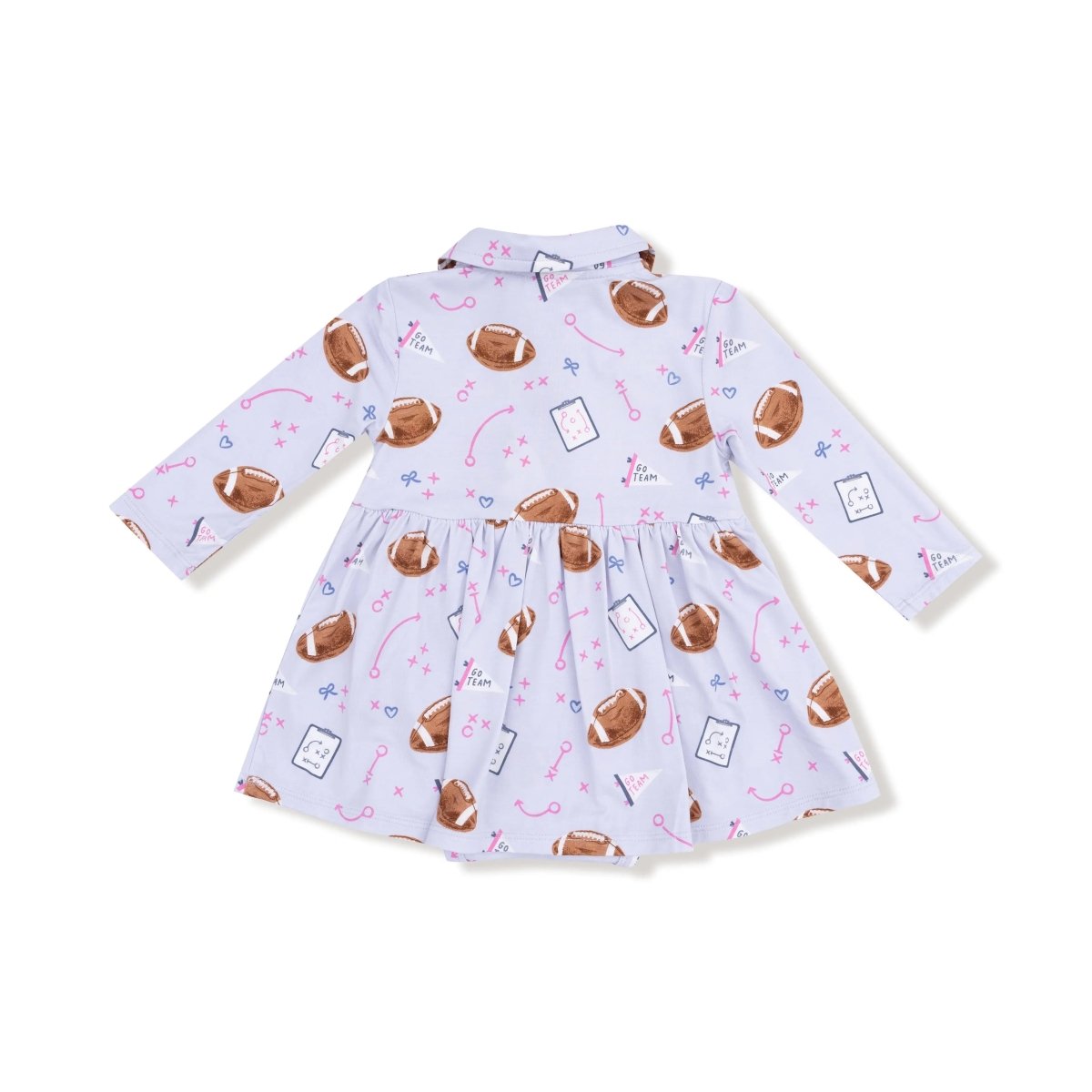 Angel Dear Angel Dear Long Sleeve Polo Bodysuit Dress for Girls - Everetts Place Boutique - 