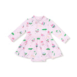 Angel Dear Angel Dear Long Sleeve Polo Bodysuit Dress For Girls - Everetts Place Boutique - 