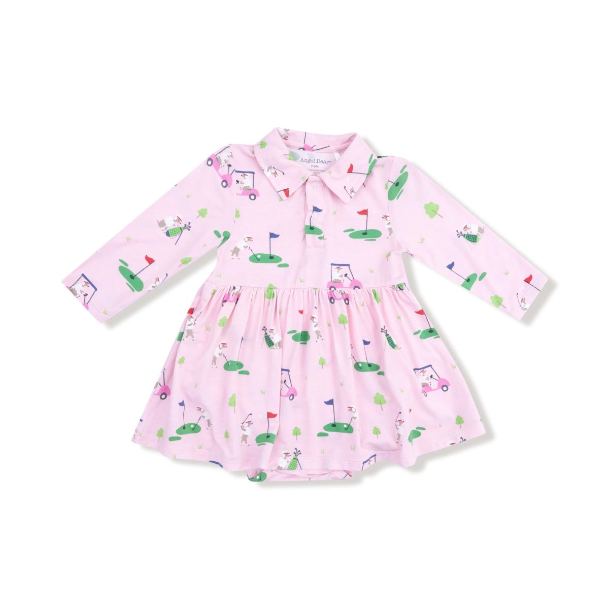 Angel Dear Angel Dear Long Sleeve Polo Bodysuit Dress For Toddlers - Everetts Place Boutique - 