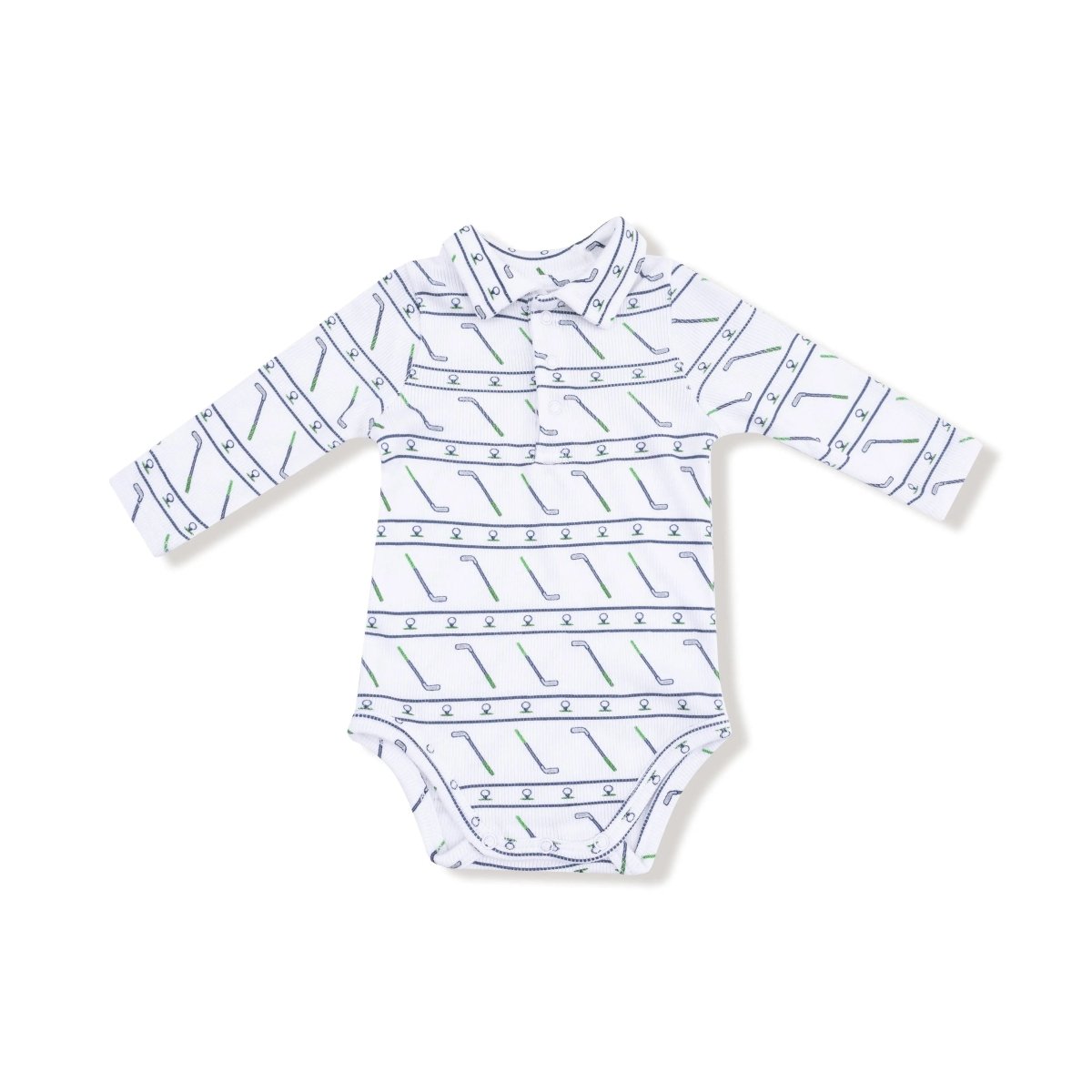 Angel Dear Angel Dear Long Sleeve Polo Bodysuit For Babies And Infants - Everetts Place Boutique - 