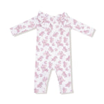 Angel Dear Angel Dear Long Sleeve Ruffle Romper Waffle Knit Cozy - Everetts Place Boutique - 