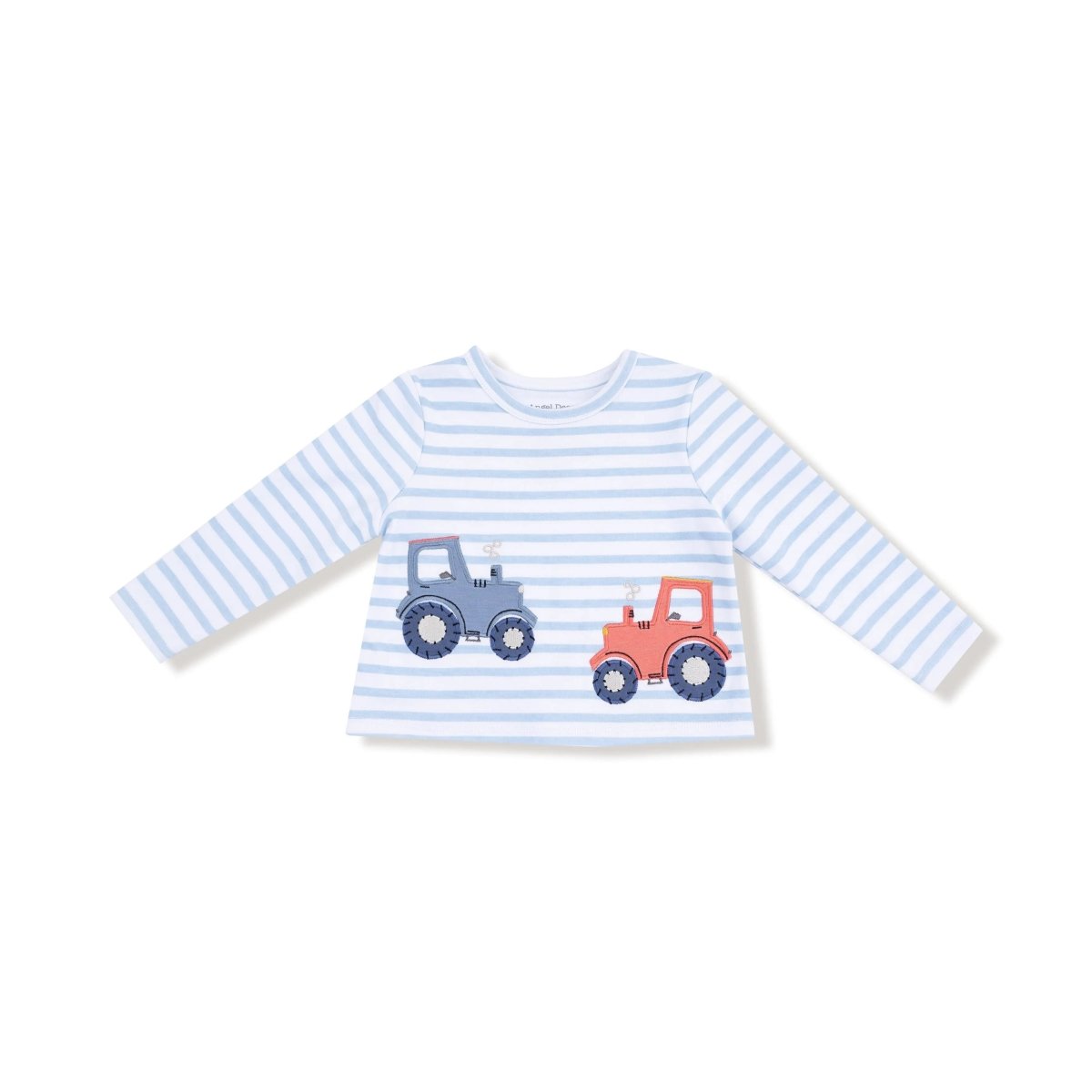 Angel Dear Angel Dear Long Sleeve Shirt With Tractor Appliques - Everetts Place Boutique - 