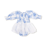 Angel Dear Angel Dear Long Sleeve Smocked Bubble Romper With Tutu - Everetts Place Boutique - 