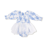 Angel Dear Angel Dear Long Sleeve Smocked Bubble Romper With Tutu - Everetts Place Boutique - 