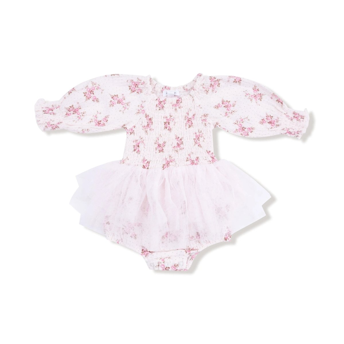 Angel Dear Angel Dear Long Sleeve Smocked Bubble With Tutu Outfit - Everetts Place Boutique - 