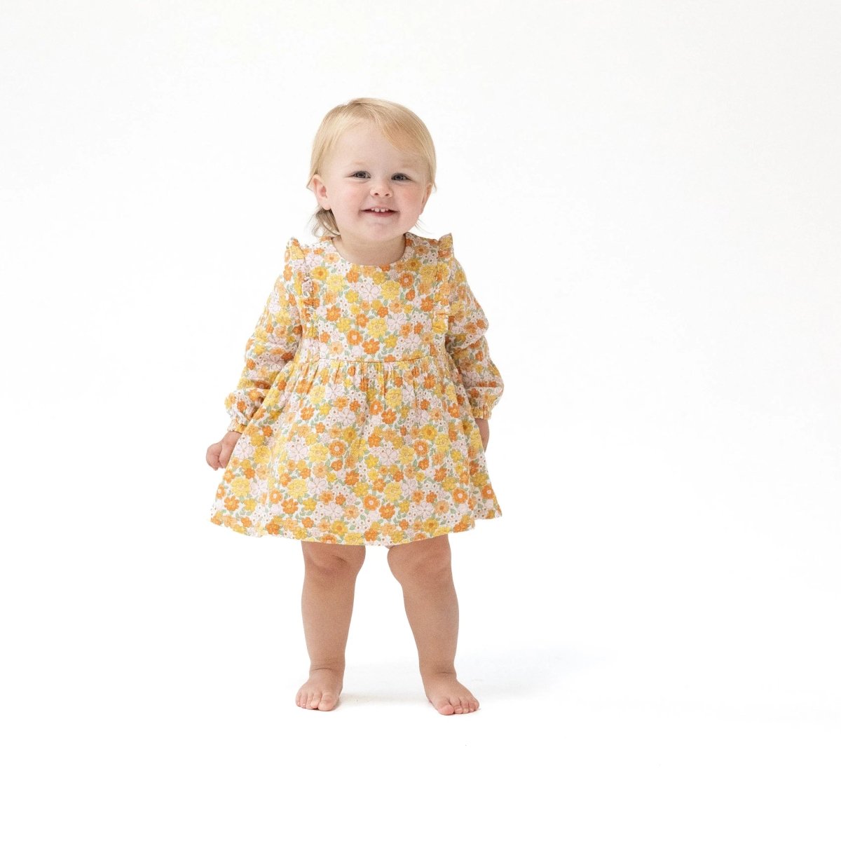 Angel Dear Angel Dear Organic Cotton Ruffle Long Sleeve Bubble Skirt - Everetts Place Boutique - 