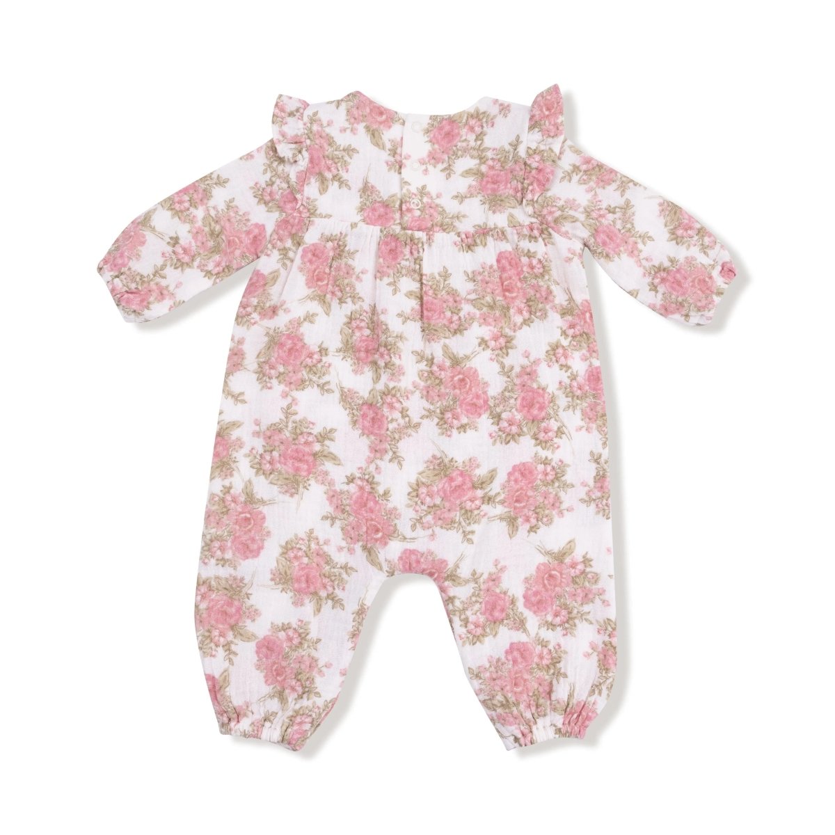 Angel Dear Angel Dear Organic Cotton Ruffle Sleeve Romper For Babies - Everetts Place Boutique - 