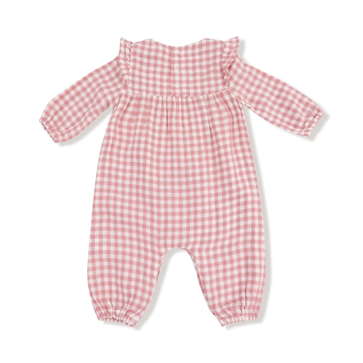 Angel Dear Angel Dear Organic Ruffle Sleeve Romper for Baby Muslin - Everetts Place Boutique - 