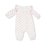 Angel Dear Angel Dear Petal Ruffle Long Sleeve Romper Organic Cotton - Everetts Place Boutique - 