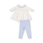 Angel Dear Angel Dear Peter Pan Collar Dress And Leggings Set - Everetts Place Boutique - 