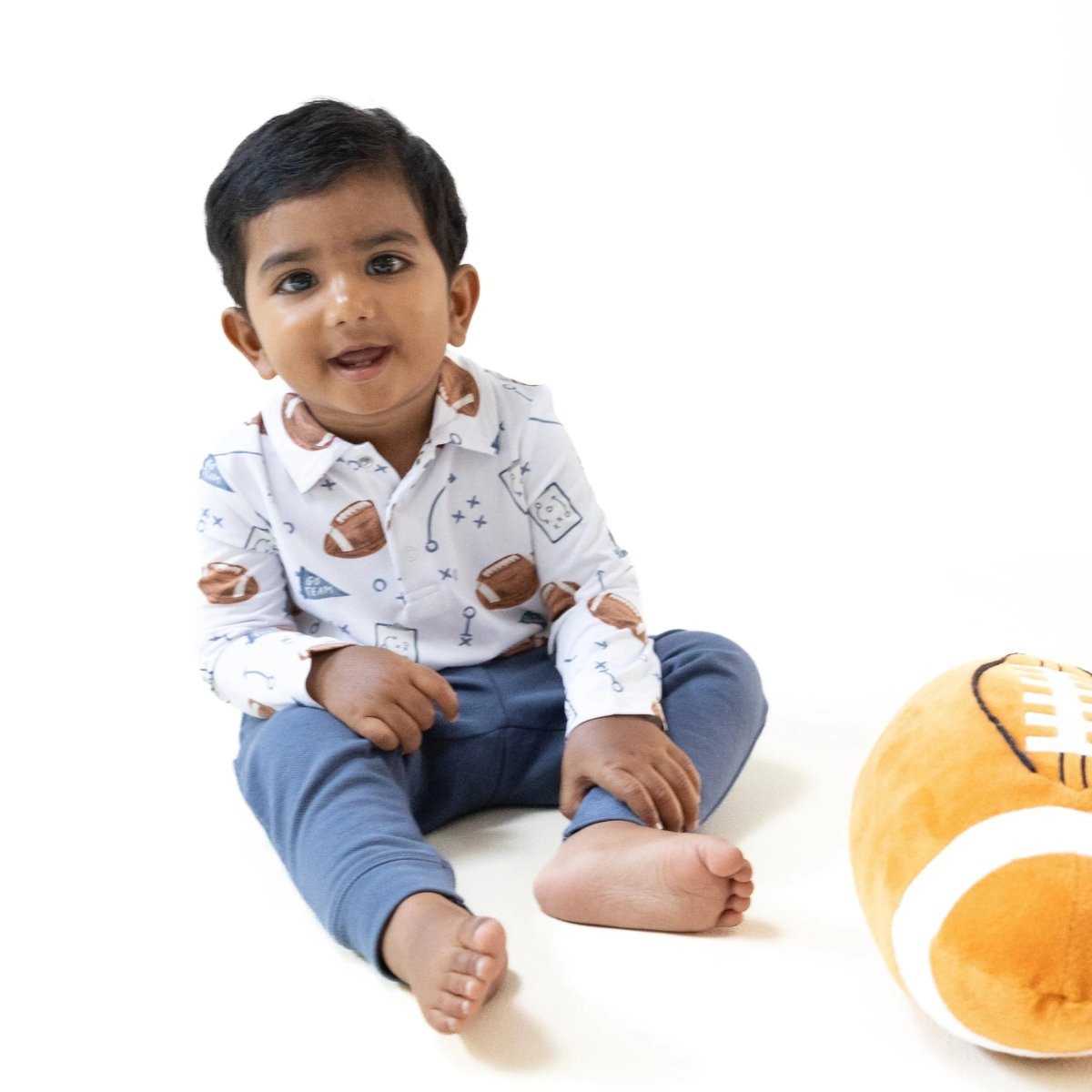 Angel Dear Angel Dear Polo Long Sleeve Shirt for Kids Cozy Warm - Everetts Place Boutique - 