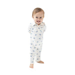 Angel Dear Angel Dear Polo Romper Ribbed Modal Cozy Baby Outfit - 