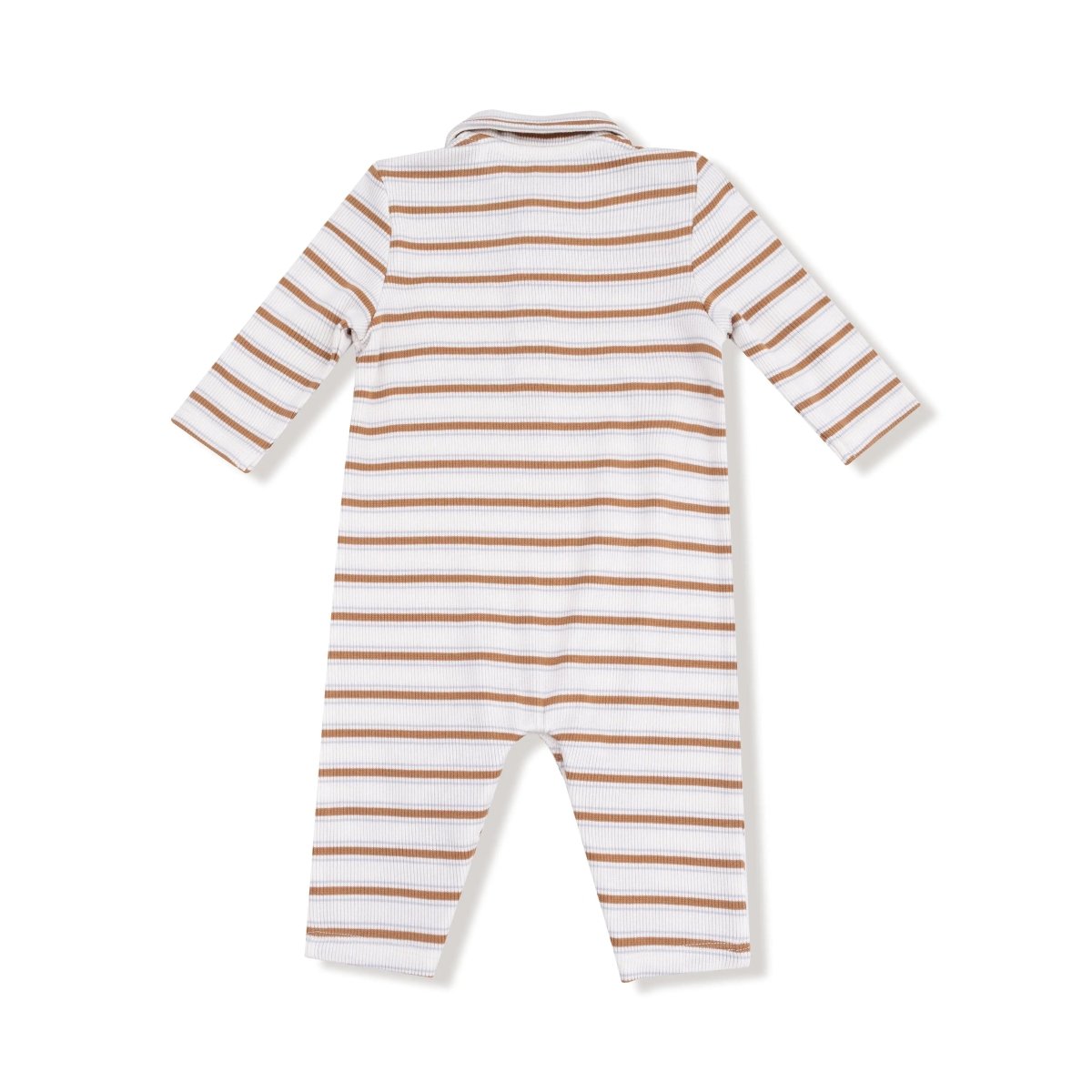 Angel Dear Angel Dear Polo Romper Ribbed Modal Cozy Baby Outfit - Everetts Place Boutique - 