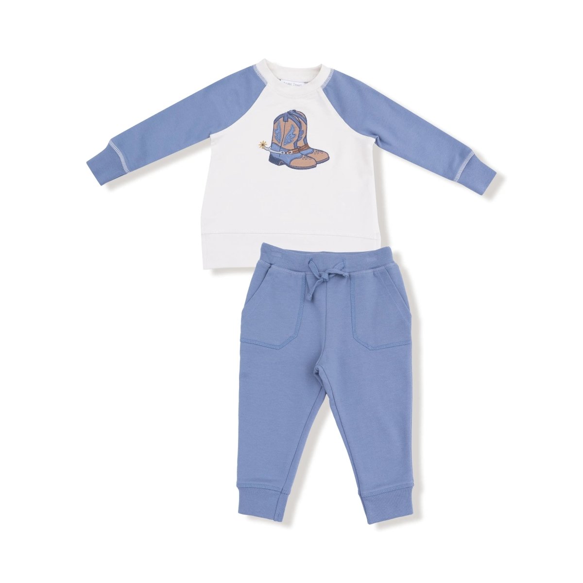 Angel Dear Angel Dear Raglan Sweatshirt And Jogger Set In French Terry - Everetts Place Boutique - 