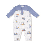 Angel Dear Angel Dear Romper With Contrast Sleeves For Cozy Play - Everetts Place Boutique - 