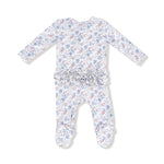 Angel Dear Angel Dear Ruffle Back Zipper Baby Footie Bamboo Soft - Everetts Place Boutique - 
