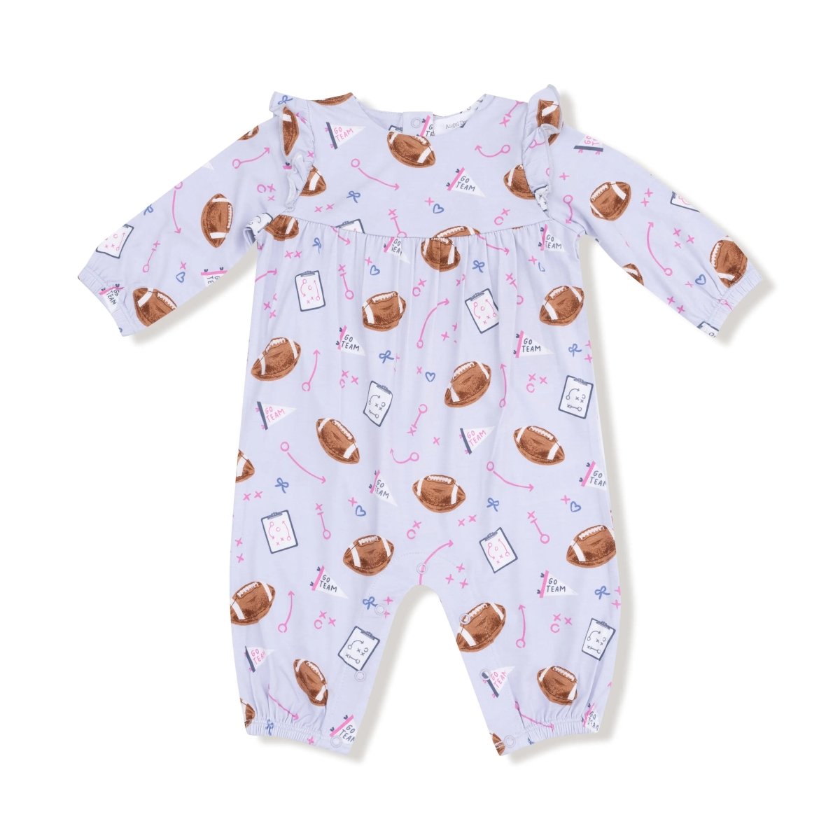 Angel Dear Angel Dear Ruffle Sleeve Baby Romper Bamboo Viscose - Everetts Place Boutique - 