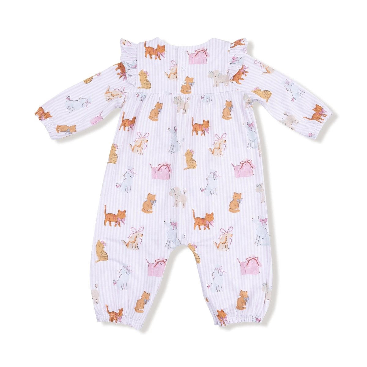 Angel Dear Angel Dear Ruffle Sleeve Baby Romper Bamboo Viscose - Everetts Place Boutique - 