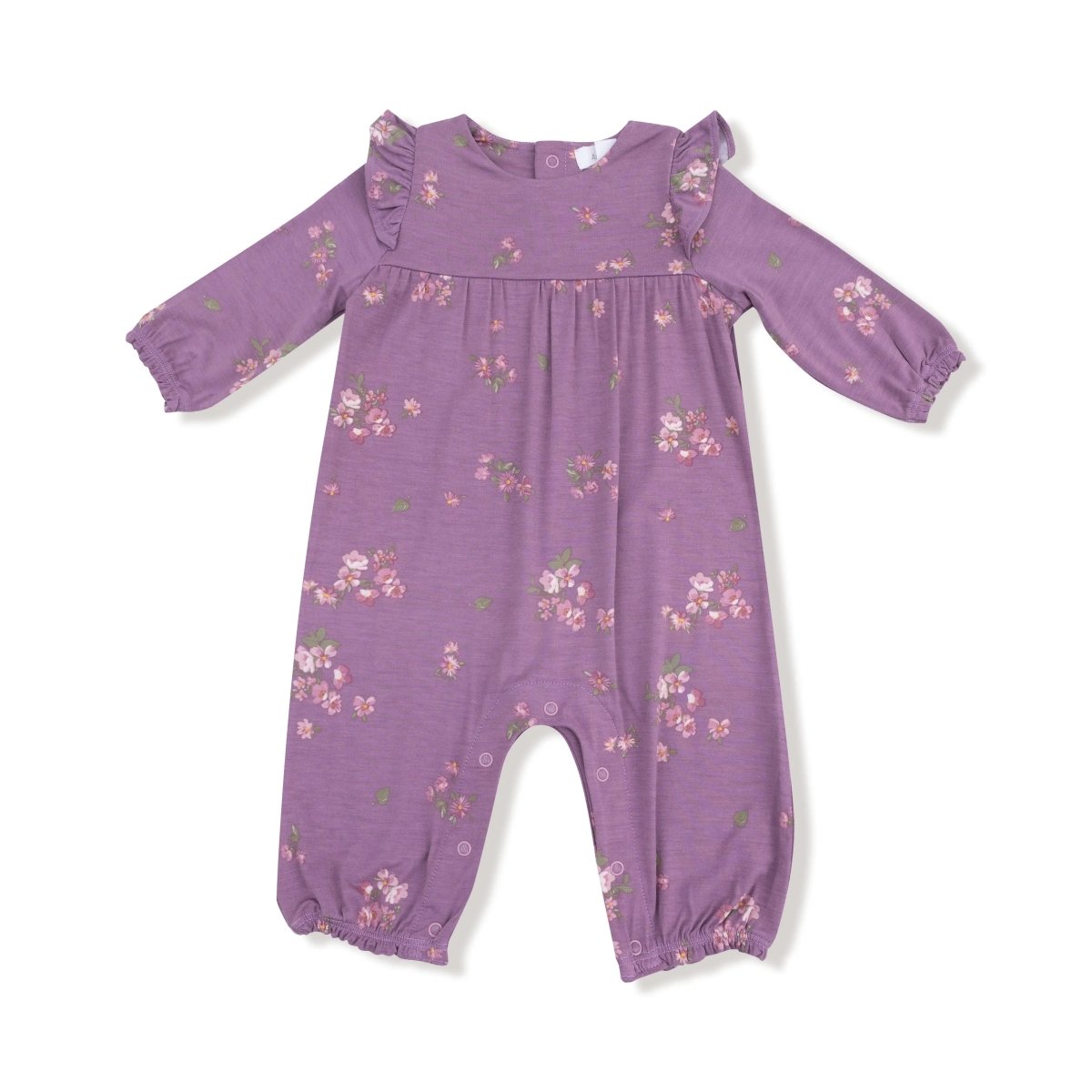 Angel Dear Angel Dear Ruffle Sleeve Baby Romper Soft Bamboo Viscose - Everetts Place Boutique - 
