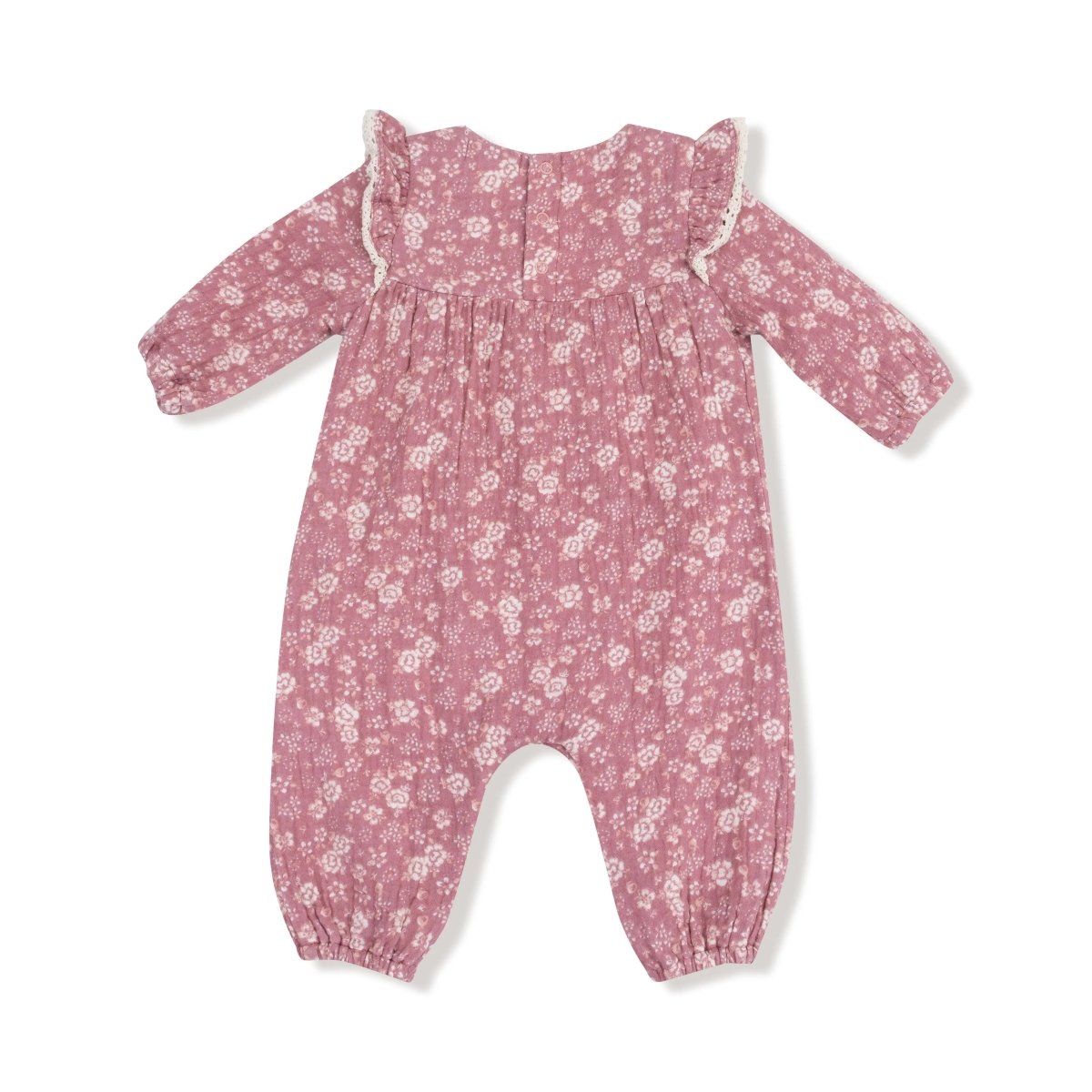 Angel Dear Angel Dear Ruffle Sleeve Organic Cotton Romper For Baby - Everetts Place Boutique - 
