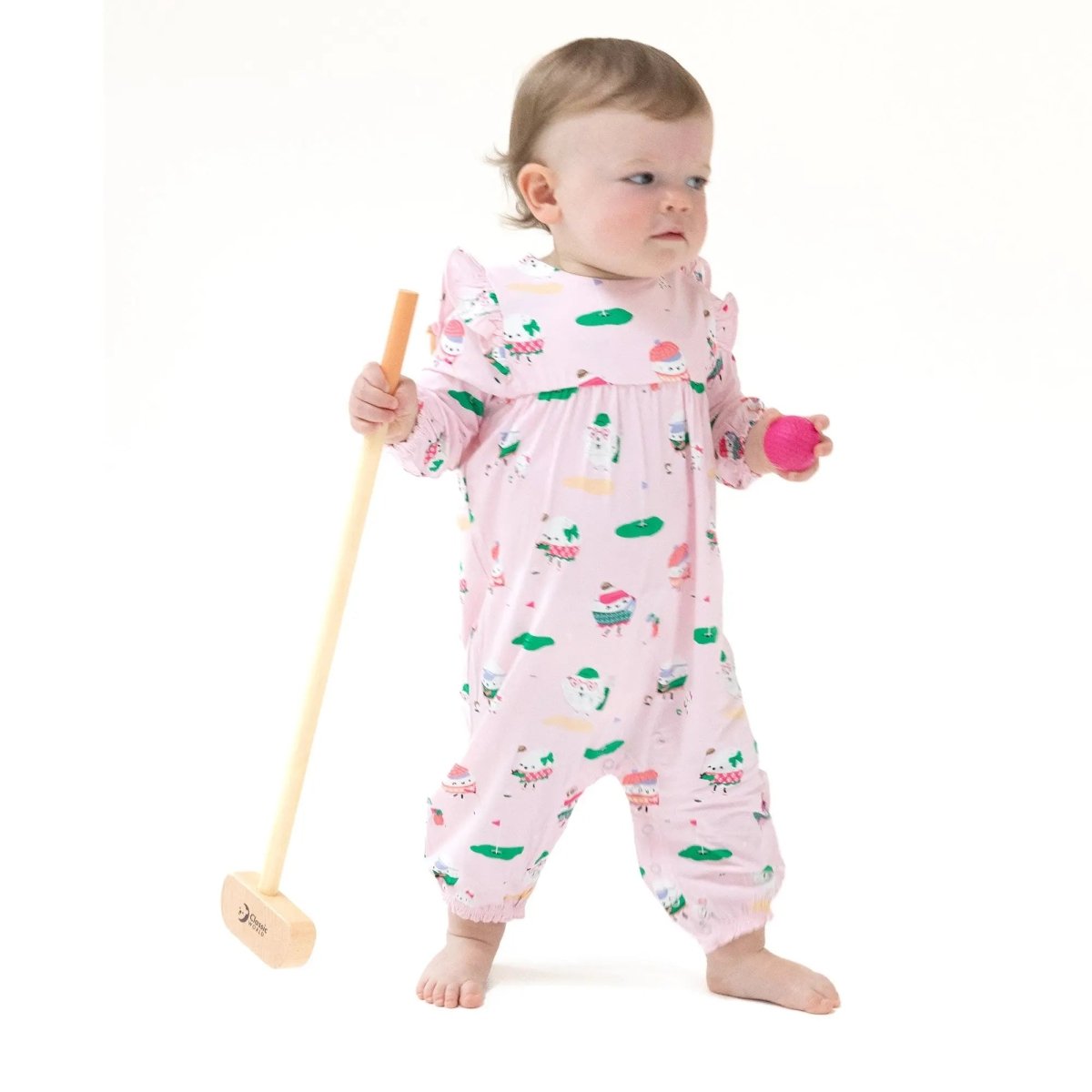 Angel Dear Angel Dear Ruffle Sleeve Romper Soft Viscose From Bamboo - Everetts Place Boutique - 