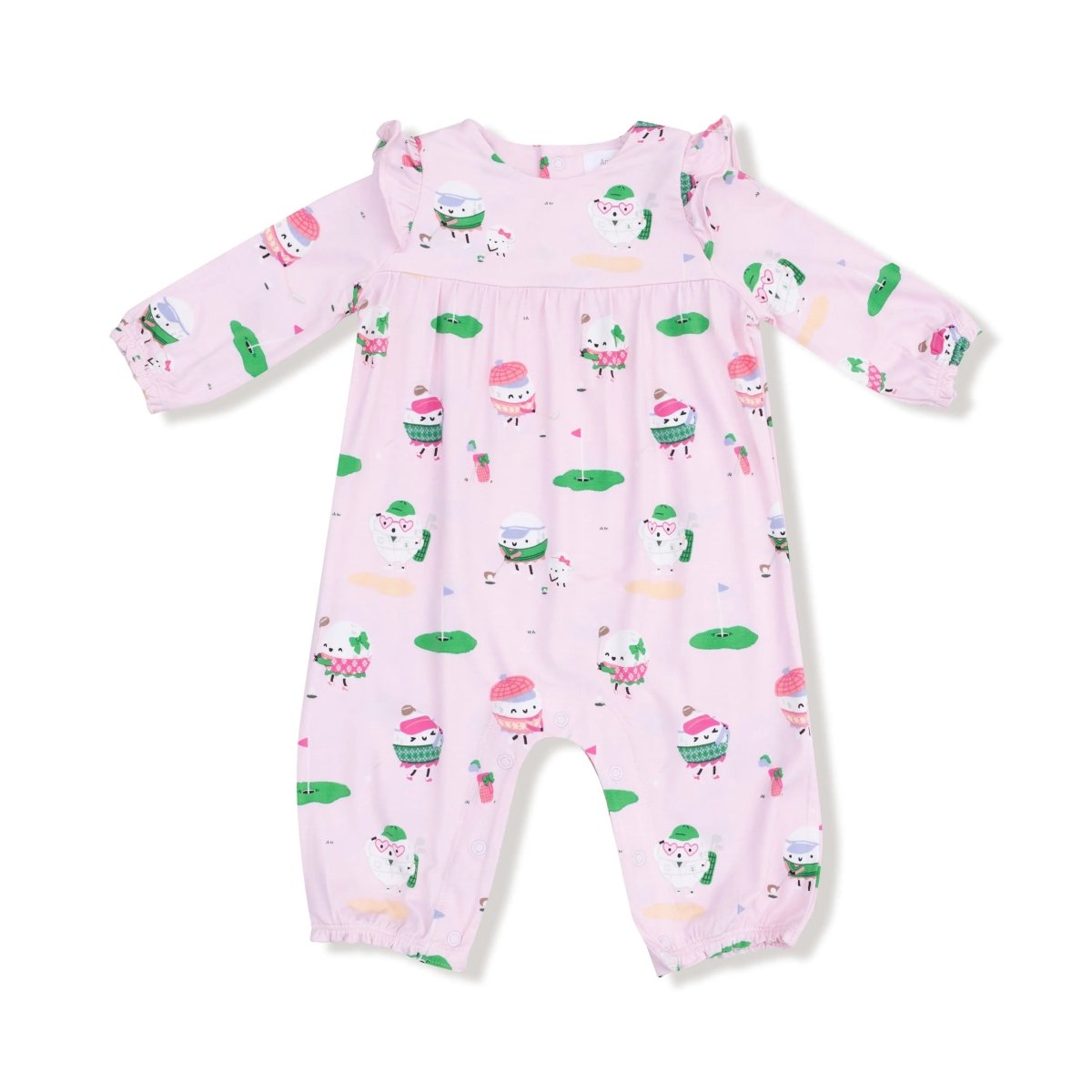 Angel Dear Angel Dear Ruffle Sleeve Romper Soft Viscose From Bamboo - Everetts Place Boutique - 