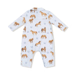 Angel Dear Angel Dear Silky Bamboo Long Sleeve Cowboy Romper For Baby - Everetts Place Boutique - 