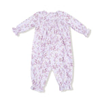 Angel Dear Angel Dear Smocked Long Sleeve Baby Romper Viscose Bamboo - Everetts Place Boutique - 