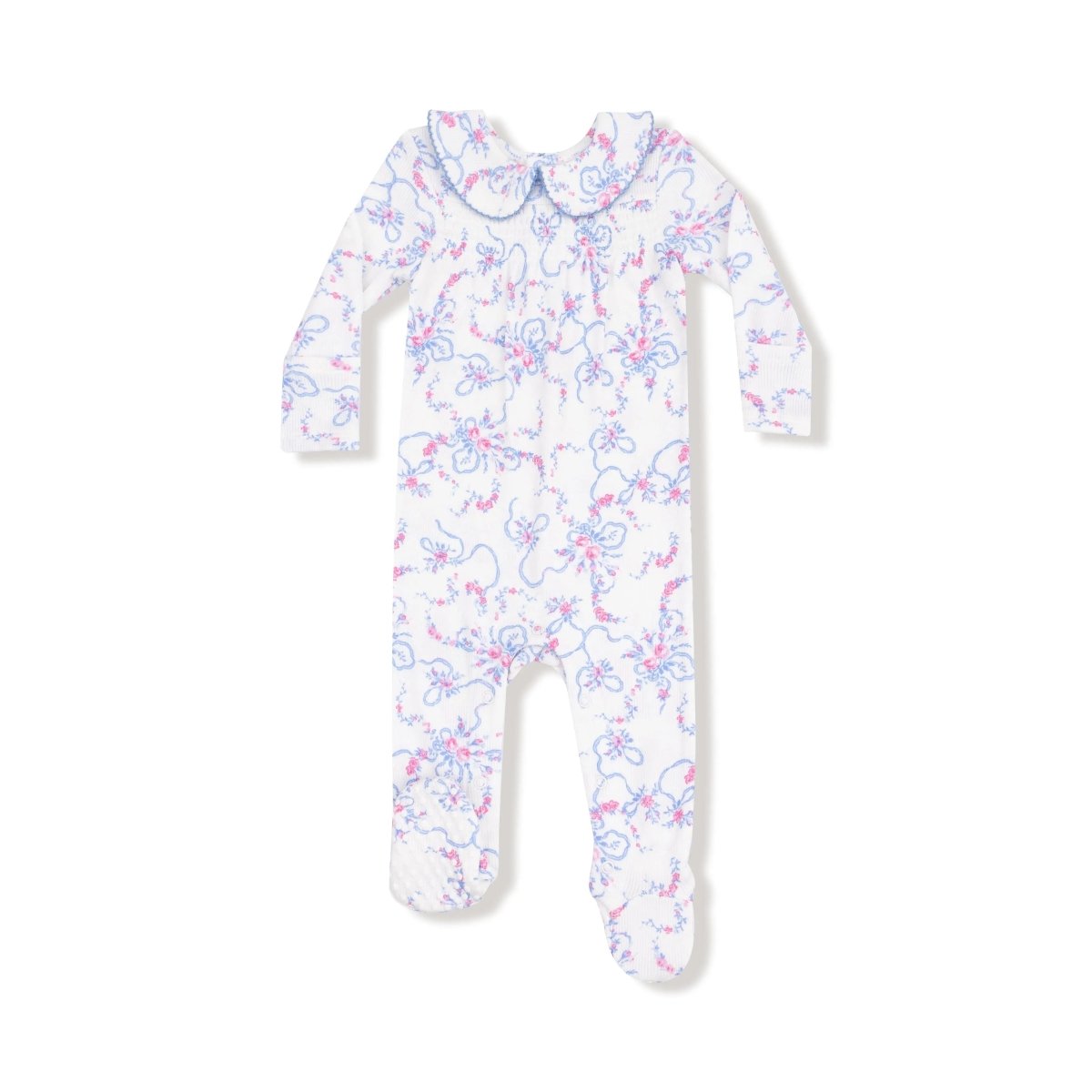 Angel Dear Angel Dear Smocked Peter Pan Footie With Snap Closure - Everetts Place Boutique - 
