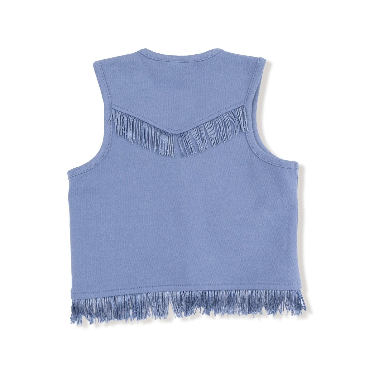 Angel Dear Angel Dear Western Fringe Vest French Terry Cozy Layering - Everetts Place Boutique - 