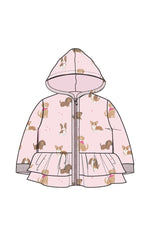 Angel Dear Angel Dear Zip Peplum Hoodie For Kids Cozy French Terry - Everetts Place Boutique - 