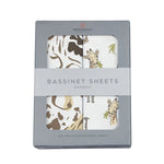 Newcastle Classics Animal Print and Hungry Giraffe Changing Pad Cover/Bamboo Bassinet Sheets - 