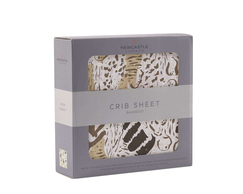 Animal Print Bamboo Muslin Crib Sheet - Everetts Place: Online Boutique - Kids & Babies