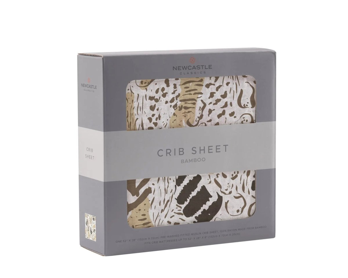 Newcastle Classics Animal Print Bamboo Muslin Crib Sheet Soft Breathable - Everetts Place Boutique - 