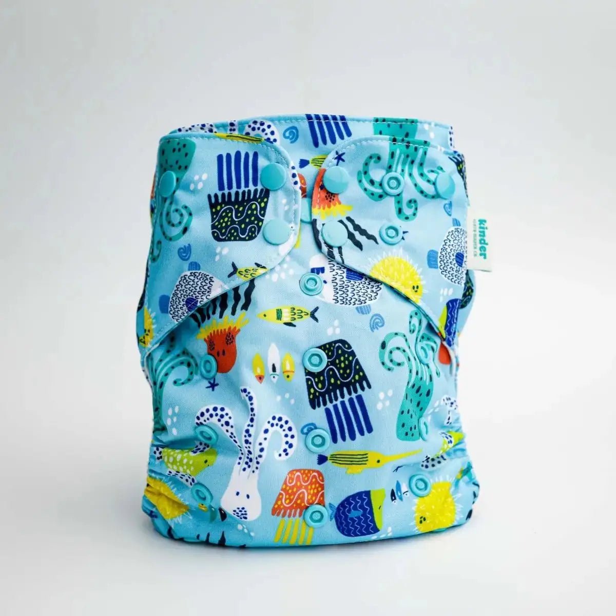 Kinder Cloth Diaper Co. - Animals and Insects: Essentials Pocket Cloth Diaper with Athletic Wicking -