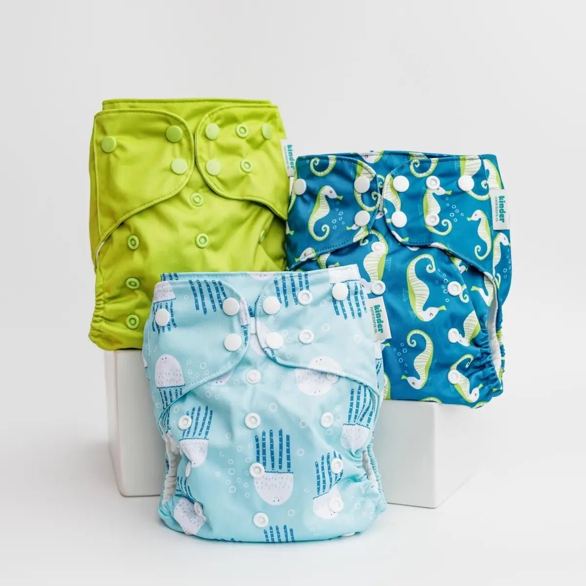 Kinder Cloth Diaper Co. - Animals and Insects: Essentials Pocket Cloth Diaper with Athletic Wicking -
