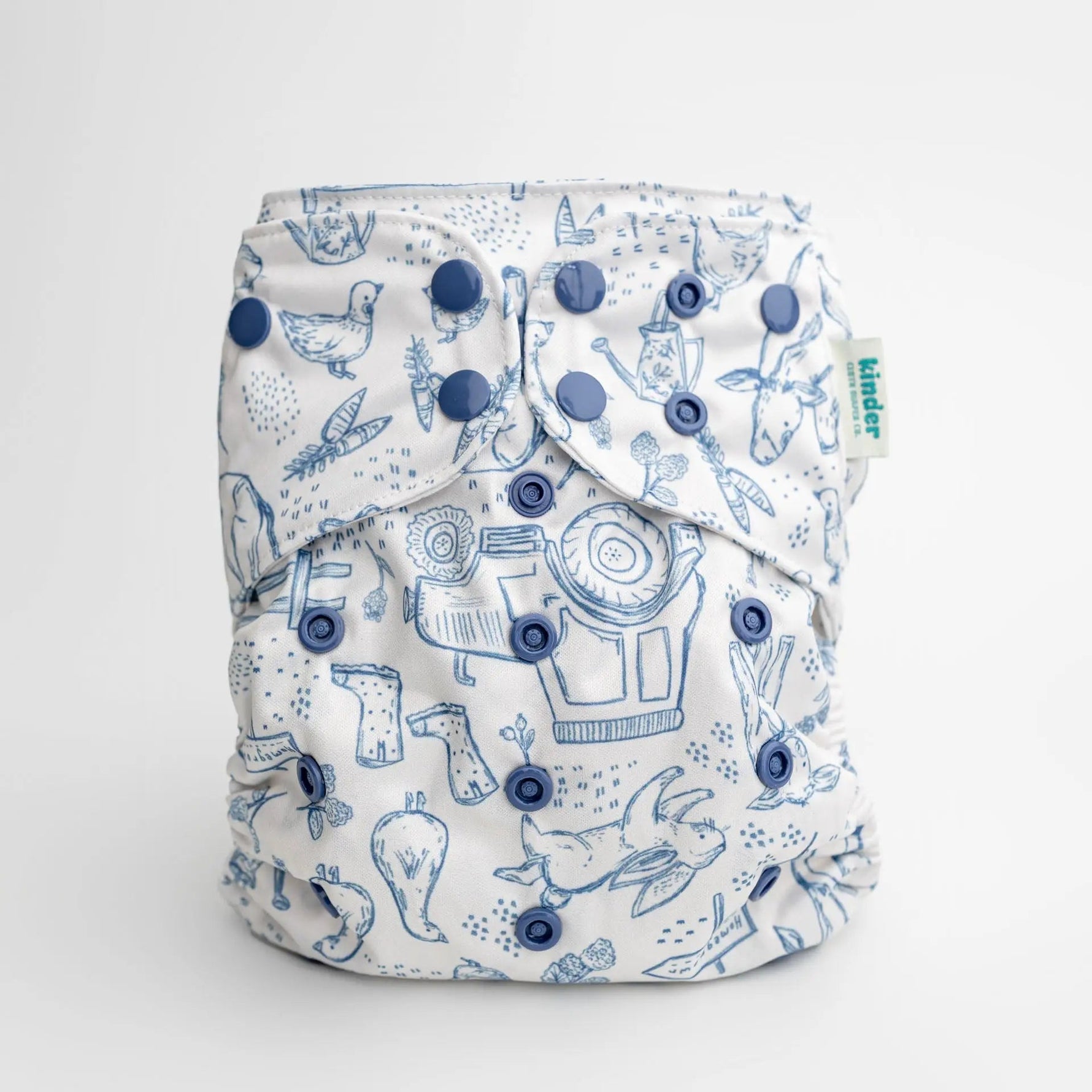 Kinder Cloth Diaper Co. - Animals and Insects: Essentials Pocket Cloth Diaper with Athletic Wicking -