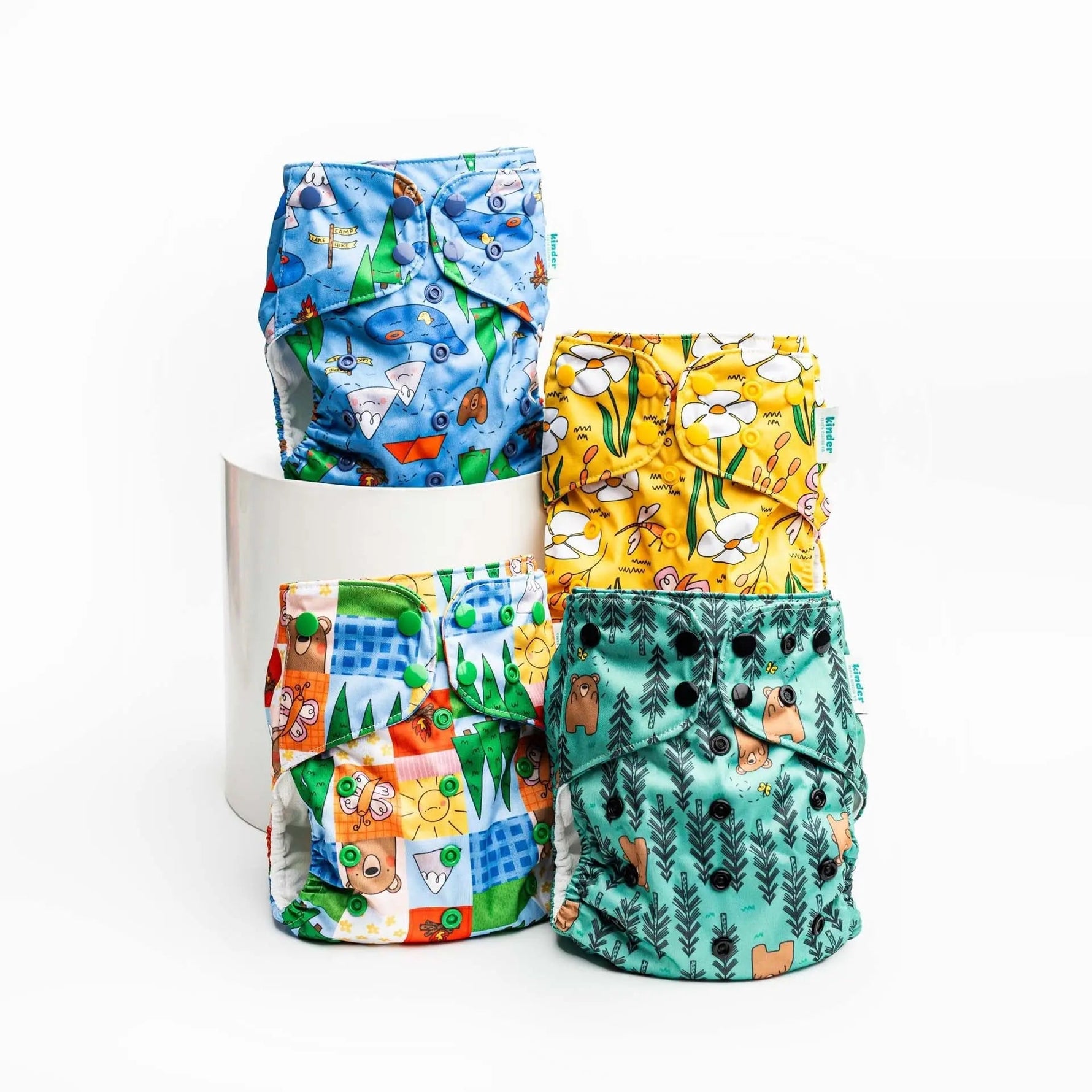 Kinder Cloth Diaper Co. - Animals and Insects: Essentials Pocket Cloth Diaper with Athletic Wicking -