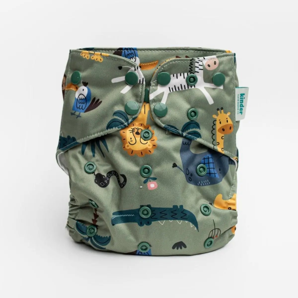 Kinder Cloth Diaper Co. - Animals and Insects: Essentials Pocket Cloth Diaper with Athletic Wicking -