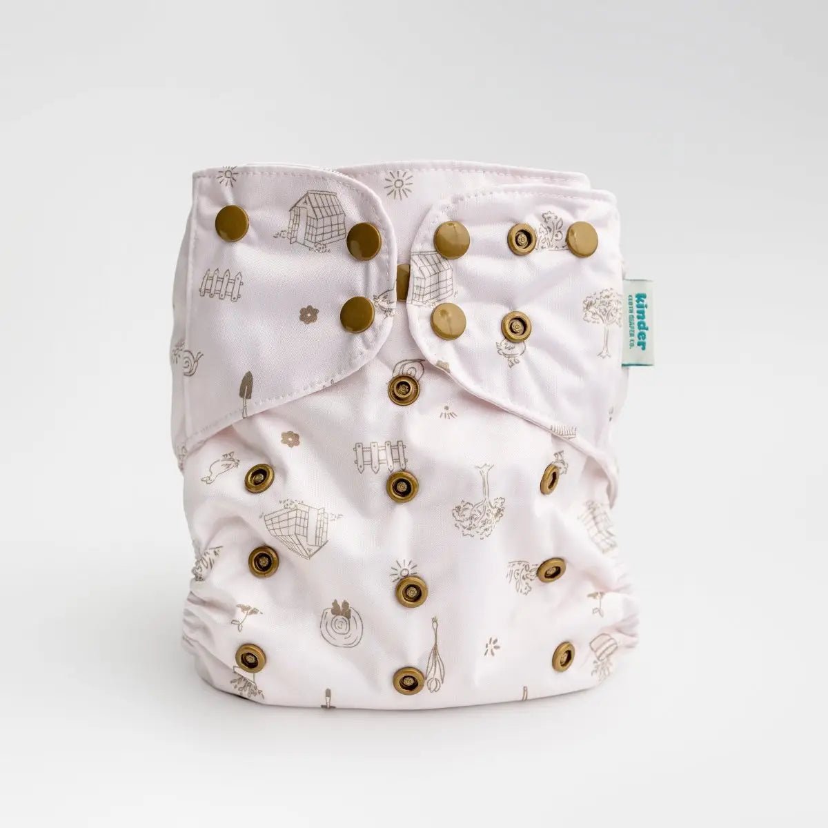 Kinder Cloth Diaper Co. - Animals and Insects: Essentials Pocket Cloth Diaper with Athletic Wicking -