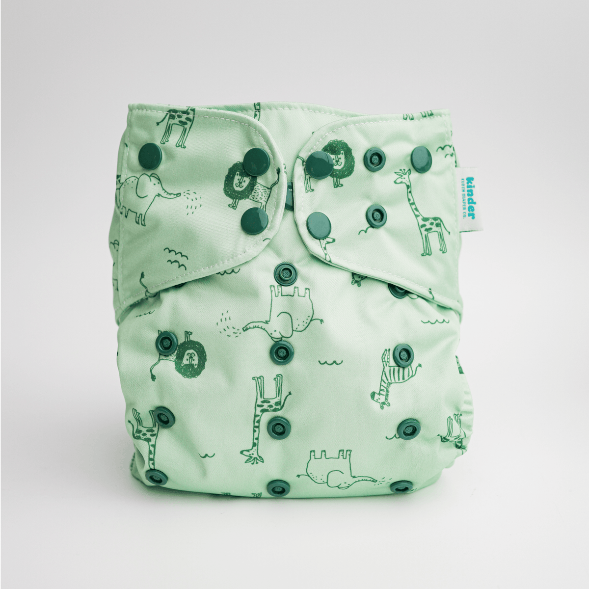 Kinder Cloth Diaper Co. Animals and Insects: Essentials Pocket Cloth Diaper with Athletic Wicking Jersey,