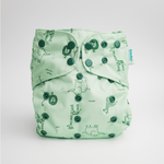 Kinder Cloth Diaper Co. Animals and Insects: Essentials Pocket Cloth Diaper with Athletic Wicking Jersey,