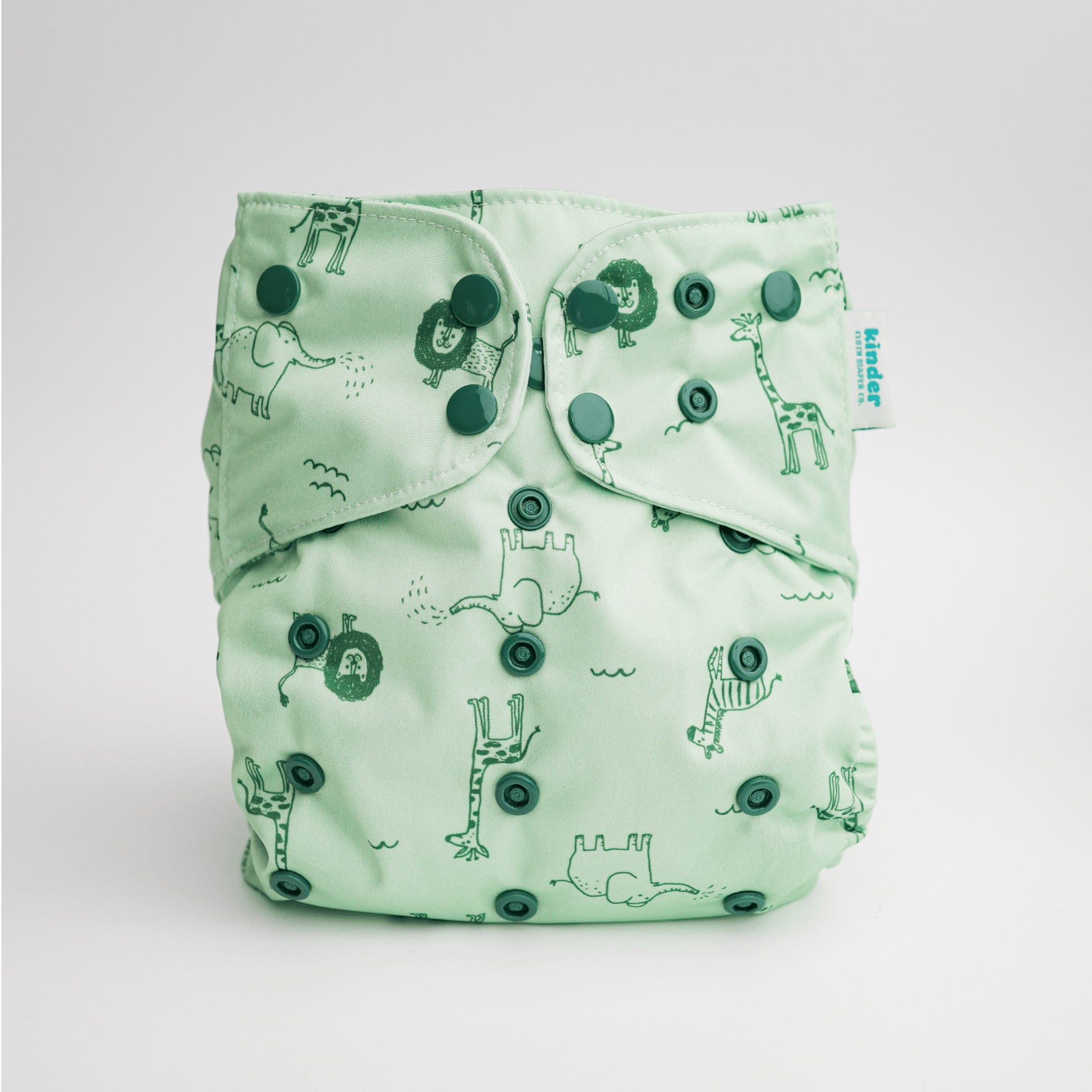 Kinder Cloth Diaper Co. Animals and Insects: Essentials Pocket Cloth Diaper with Athletic Wicking Jersey,